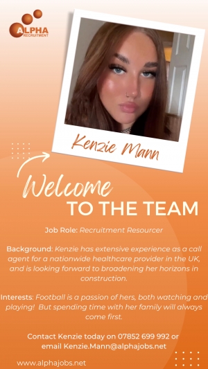 WELCOME TO THE TEAM KENZIE!