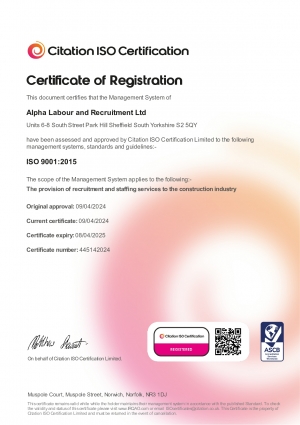 ISO 9001 accreditation