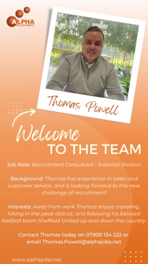 WELCOME TO THE TEAM THOMAS!