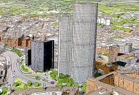 Dual student towers plan for Birmingham Gun Quarter