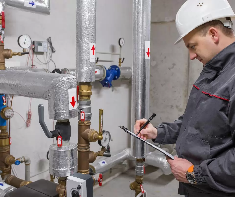 Industrial labour team working in a controlled site environment